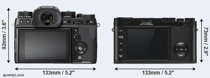 Comparison X-T2 or X Typ 113 rear