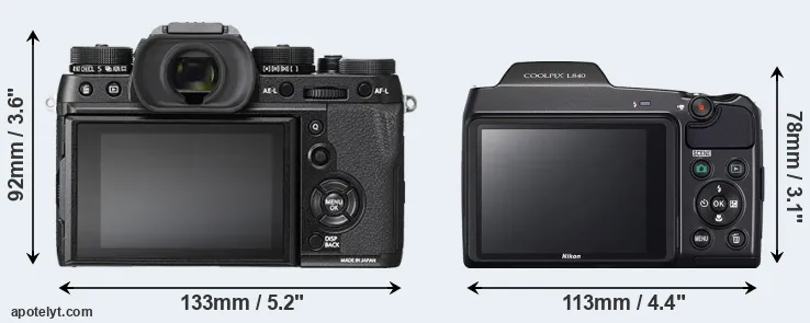 Comparison X-T2 or L840 rear