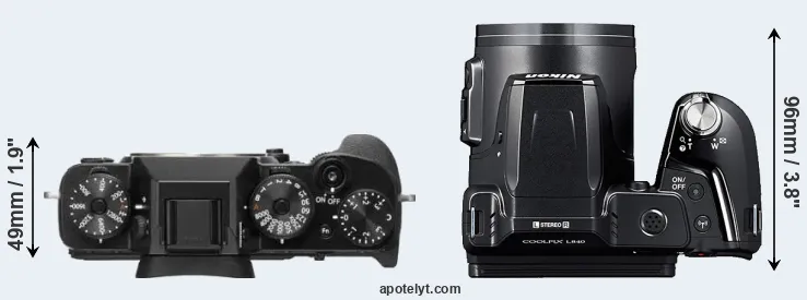 Compare X-T2 versus L840 top