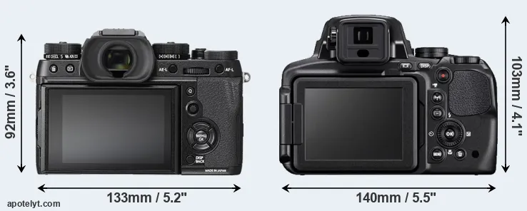 Comparison X-T2 or P900 rear