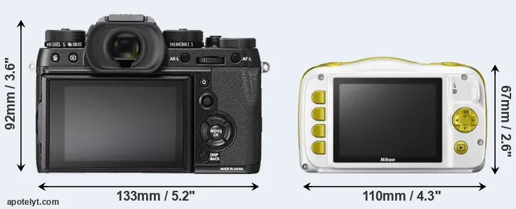Comparison X-T2 or W150 rear