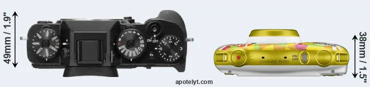 Compare X-T2 versus W150 top