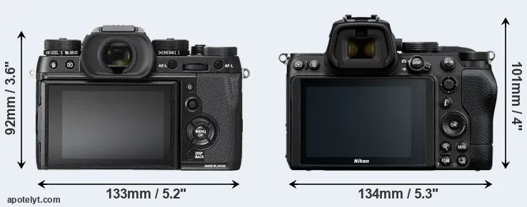 Comparison X-T2 or Z5 rear