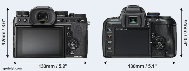 Comparison X-T2 or E-450 rear