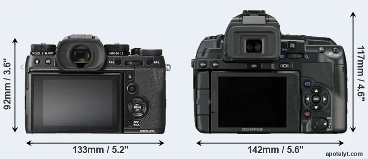 Comparison X-T2 or E-5 rear