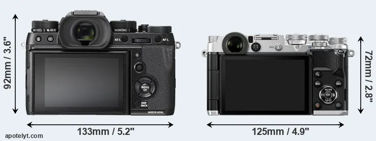 Comparison X-T2 or PEN-F rear