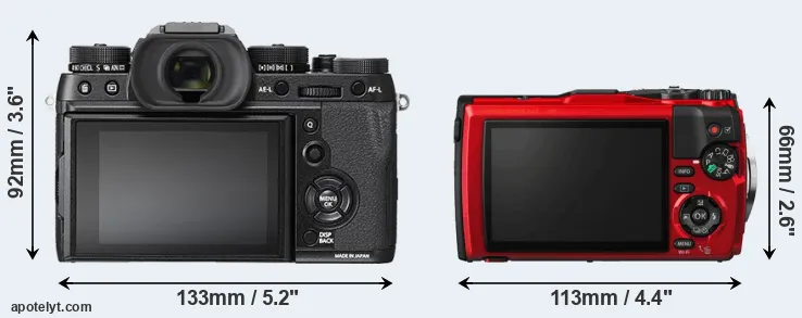 Comparison X-T2 or TG-5 rear