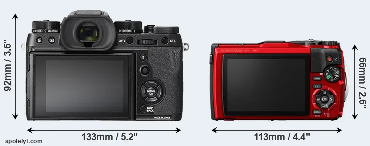 Comparison X-T2 or TG-6 rear