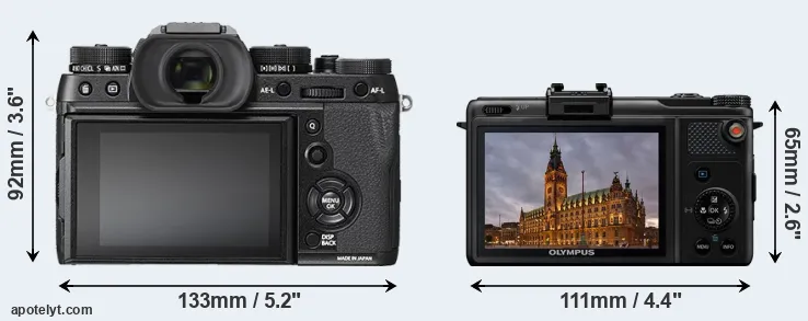 Comparison X-T2 or XZ-1 rear