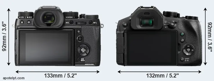 Comparison X-T2 or FZ300 rear