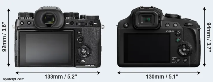 Comparison X-T2 or FZ82 rear