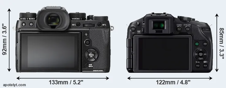 Comparison X-T2 or G6 rear