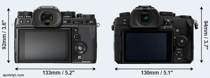 Comparison X-T2 or G95 rear