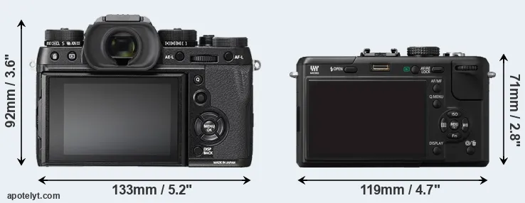 Comparison X-T2 or GF1 rear