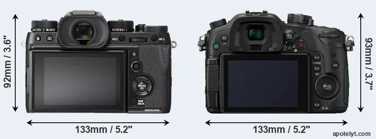 Comparison X-T2 or GH4 rear