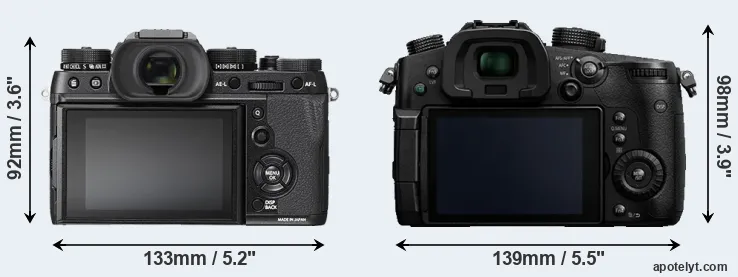 Comparison X-T2 or GH5 rear