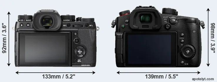 Comparison X-T2 or GH5s rear