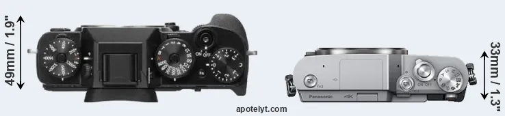 Compare X-T2 versus GX850 top