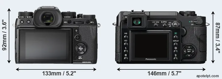 Comparison X-T2 or L1 rear