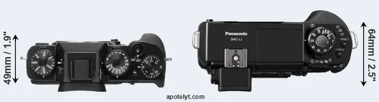 Compare X-T2 versus L1 top