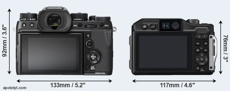 Comparison X-T2 or TS7 rear