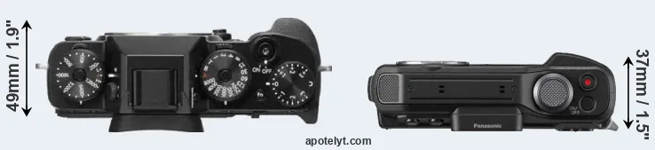 Compare X-T2 versus TS7 top