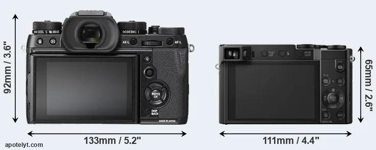 Comparison X-T2 or TZ100 rear