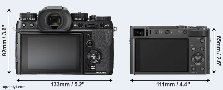 Comparison X-T2 or TZ200 rear