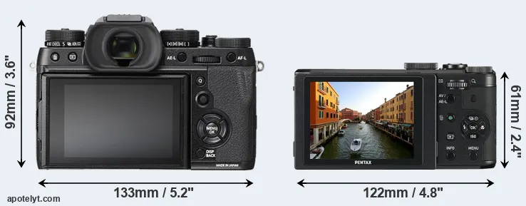 Comparison X-T2 or MX-1 rear