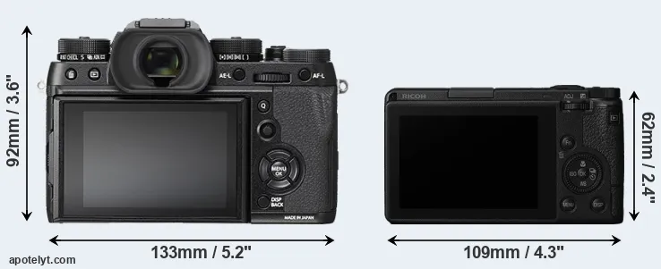 Comparison X-T2 or GR III rear