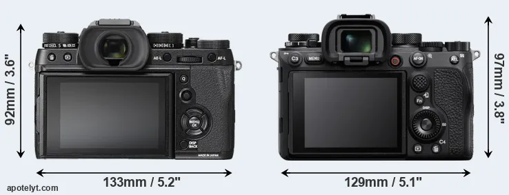 Comparison X-T2 or A1 rear