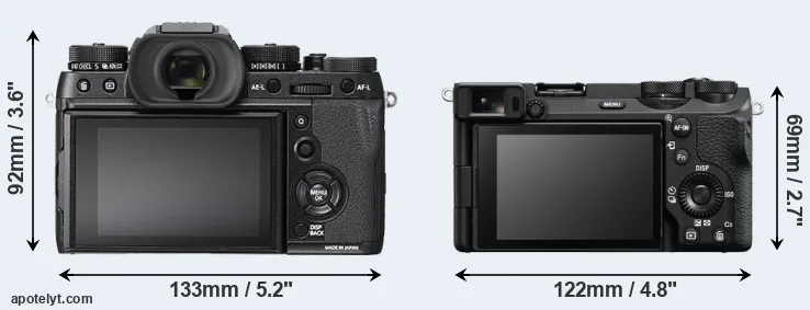 Comparison X-T2 or A6700 rear
