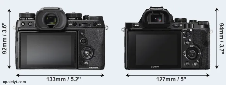 Comparison X-T2 or A7S rear