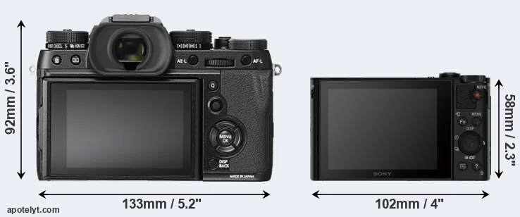 Comparison X-T2 or HX90V rear