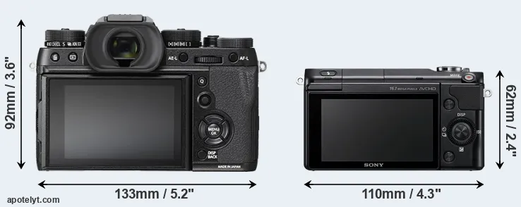Comparison X-T2 or NEX-3N rear