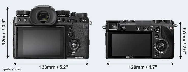 Comparison X-T2 or NEX-7 rear