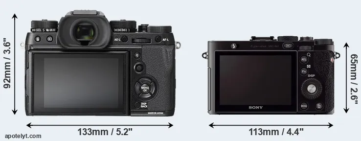 Comparison X-T2 or RX1 rear