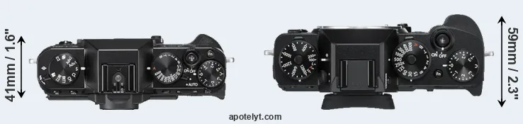 Compare X-T20 versus X-T3 top