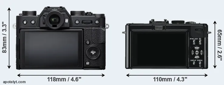 Comparison X-T20 or D-LUX 5 rear