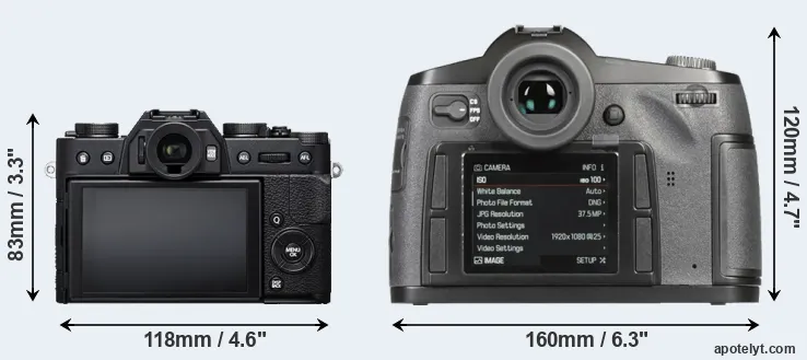 Comparison X-T20 or S-E Typ 006 rear