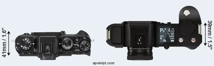 Compare X-T20 versus Leica SL top