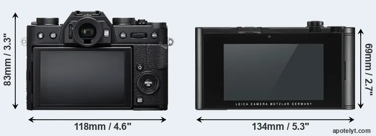 Comparison X-T20 or TL2 rear