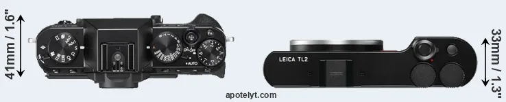 Compare X-T20 versus TL2 top