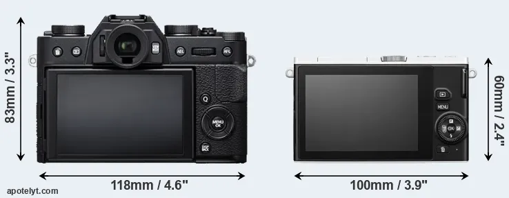 Comparison X-T20 or J4 rear