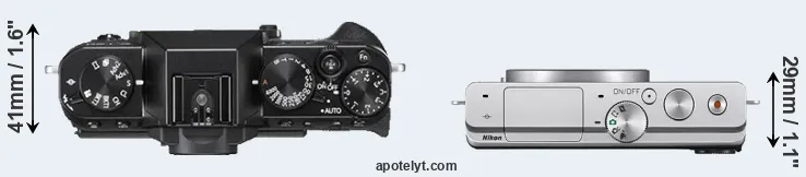Compare X-T20 versus J4 top