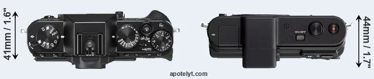 Compare X-T20 versus V1 top