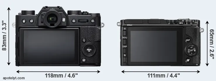 Comparison X-T20 or V3 rear