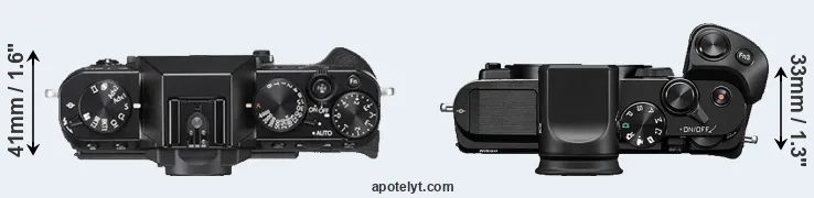 Compare X-T20 versus V3 top