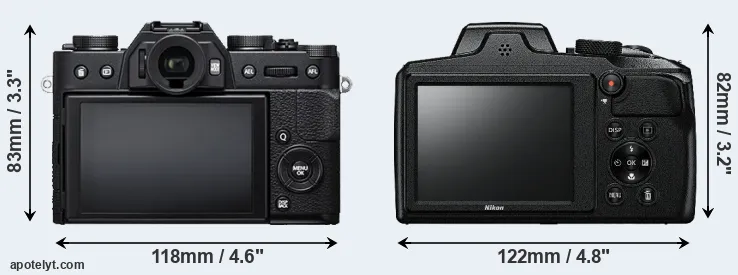 Comparison X-T20 or B600 rear