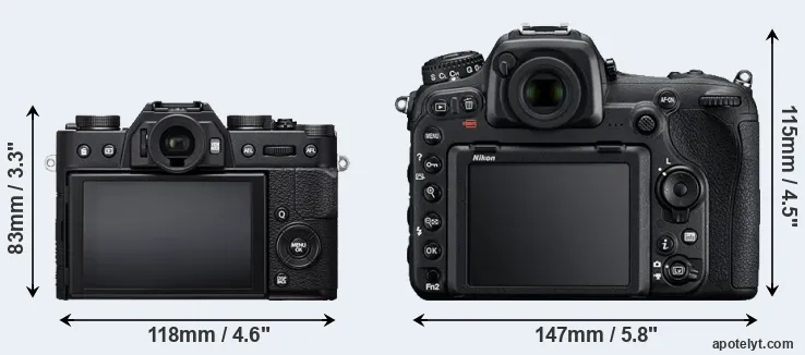 Comparison X-T20 or D500 rear